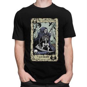 Grim Reaper La Mort Tarot Card Printed Tee